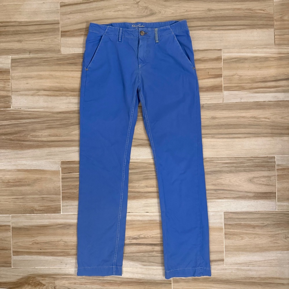 Robert Graham Classic Yates Jeans Mens 33 Blue Straight Leg Premium Woven Pants